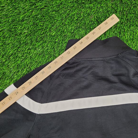 NIKE Track Jacket Large 22x25 Cropped Black - Picture 4 of 14